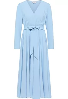 Sukienki - Jalene Damska sukienka z długim rękawem, jasnoniebieski, L - grafika 1