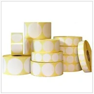 Etykiety do drukarek - Samoprzylepne PP (polipropylen) etykiety, okrągła, 35mm, 1000 szt., dla TTR, biały, rolka - miniaturka - grafika 1