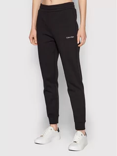 Spodnie sportowe damskie - Calvin Klein Spodnie dresowe K20K20442 Czarny Regular Fit - grafika 1