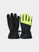 Rękawice narciarskie - 4F Rękawiczki narciarskie dziecięce - zielone XL - miniaturka - grafika 1