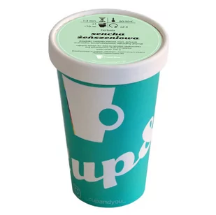 Herbata zielona smakowa CUP&YOU, sencha żeńszeniowa w EKO KUBKU, 100 g - Herbata - miniaturka - grafika 1