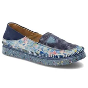 Półbuty damskie - Granatowe Półbuty Maciejka Wygodne Skórzane Buty Damskie - miniaturka - grafika 1