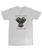 Koszulki i topy damskie - Koszulka motocyklowa Kocham Harleya z Motocyklem Silnikiem Szara L - miniaturka - grafika 1