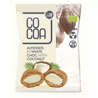 Bakalie - Cocoa Migdały w białej polewie kokosowej 70 g Bio - miniaturka - grafika 1