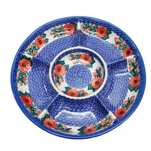 Ceramiczna półmisek dzielony Ceramika Bolesławiec - Miski i półmiski - miniaturka - grafika 1