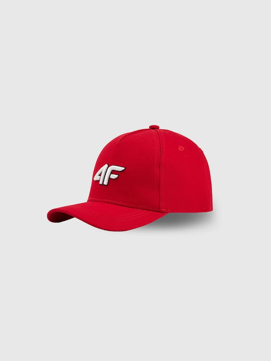 Czapka z daszkiem snapback dziecięca 4F 4FJRSS26ACABU598-62S Czerwony U