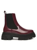 Botki damskie - Tommy Hilfiger Sztyblety Shiny FW0FW09042 Brązowy - miniaturka - grafika 1