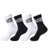 Skarpetki sportowe męskie - Zestaw 4 par sportowych, półdługich skarpet Mężczyzna Atlas For Men - Kolor : Czarny - Rozmiar : 39/42 - miniaturka - grafika 1