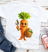 Koszulki dla dziewczynek - Koszulka w marchewki na Dzień MARCHEWKI DO PRZEDSZKOLA wzór marchewki4 - miniaturka - grafika 1