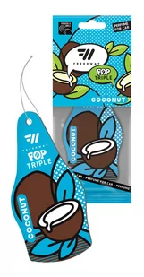 COCONUT | FRESHWAY Pop Dry Triple - zawieszka XXL - Zapachy samochodowe - miniaturka - grafika 1