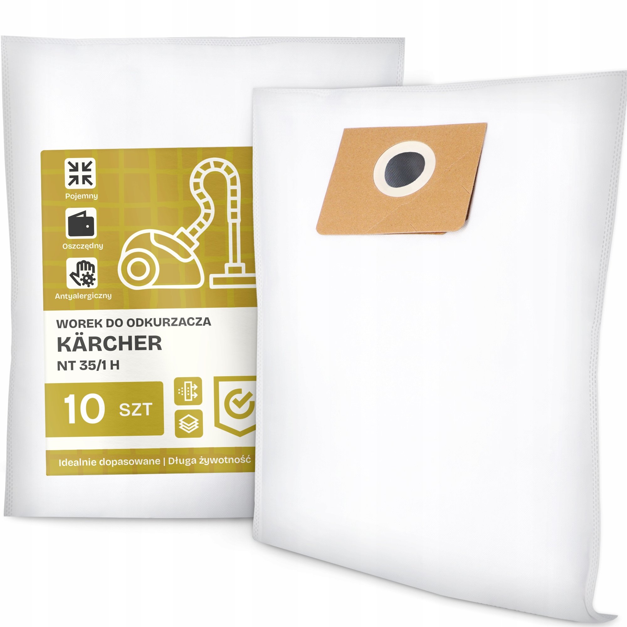 10x Worek do Odkurzacza Kärcher Nt 35/1 H Flizelinowy Duży Torba Worki G9