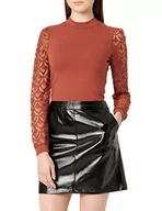 Spódnice - VERO MODA Damska spódnica Vmvinyl Nw Short Coated Skirt Rock, czarna, XS EU, czarny, XS - miniaturka - grafika 1