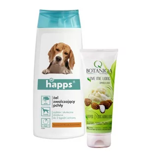 BOTANIQA LOVE ME LONG Cupuaçu & Shea Shampoo 250ml + HAPPS - żel zwalczający pchły 150ml - Szampony i odżywki dla psów - miniaturka - grafika 1