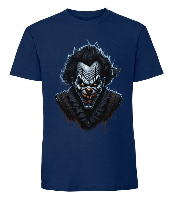 Męska koszulka z nadrukiem - Joker - Granatowy L