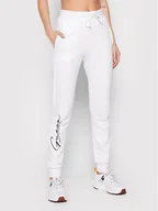Spodnie sportowe damskie - Guess Spodnie dresowe V2RB18 KAOR1 Biały Regular Fit - miniaturka - grafika 1