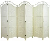 Parawany - Parawan pokojowy dekoracyjny kotara 6 skrzydeł 180x300 krem - miniaturka - grafika 1
