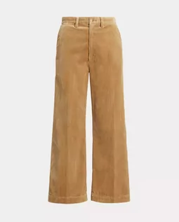 Spodnie damskie - RALPH LAUREN Sztruksowe spodnie z szerokimi nogawkami rozmiar 10 - grafika 1