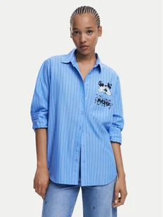 Desigual Koszula Mickey 25WWCW19 Niebieski Oversize - Koszule damskie - miniaturka - grafika 1