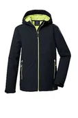 Kurtki i płaszcze dla chłopców - killtec Chłopcy Kurtka typu softshell/kurtka outdoorowa z kapturem KOS 321 BYS SFTSHLL JCKT, black, 116, 41553-000 - miniaturka - grafika 1