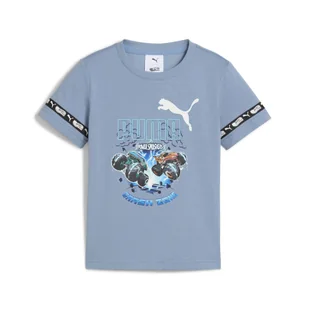 Koszulka dziecięca PUMA × HOT WHEELS™ MONSTER TRUCKS PUMA Cool Blue - Odzież sportowa dziecięca - miniaturka - grafika 1