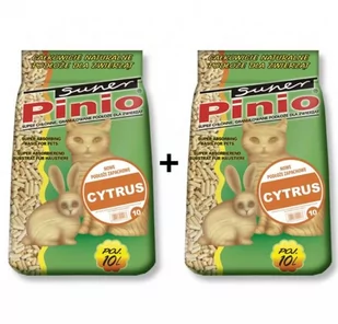 SUPER BENEK - ZESTAW Pinio podłoże o świeżym zapachu owoców cytrusowych 2 X 10l - Żwirek dla kotów - miniaturka - grafika 1