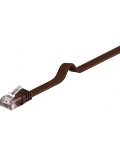 Goobay Kabel LAN RJ45 9589 U/UTP CAT 6 1.50 m ciemnobrązowy - Patchcordy - miniaturka - grafika 1