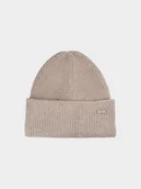 Czapki damskie - 4F Czapka beanie w kolorze beżowym - miniaturka - grafika 1