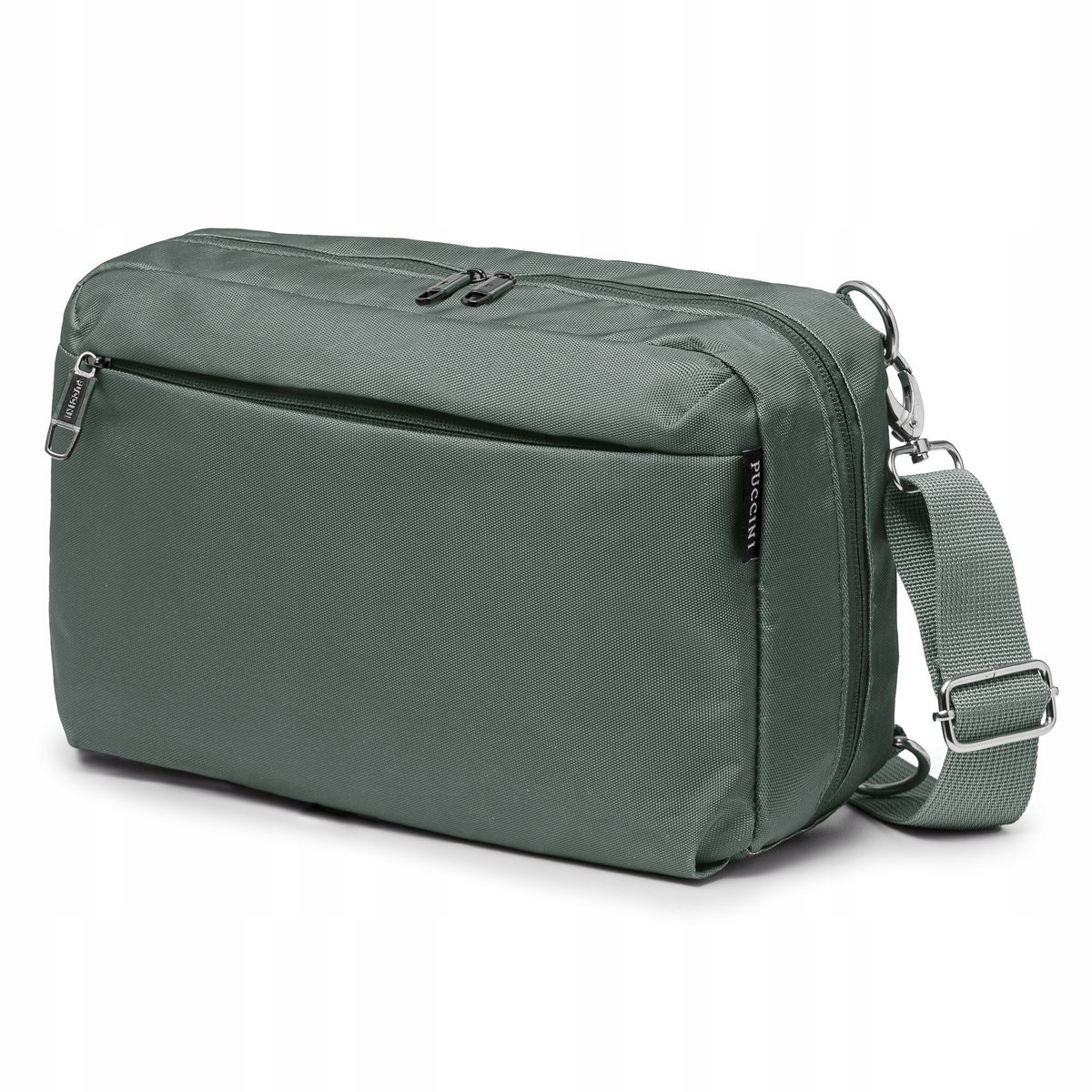 PUCCINI Plecak Damski Męski Miejski Jedno Ramię Sling Bag Zielony TM249-5