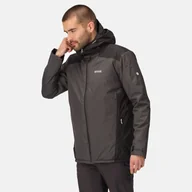 Kurtki męskie - Regatta Męska Kurtka Ocieplana Wodoodporna Thornridge II Szaro-czarny, Rozmiar: 4XL - miniaturka - grafika 1