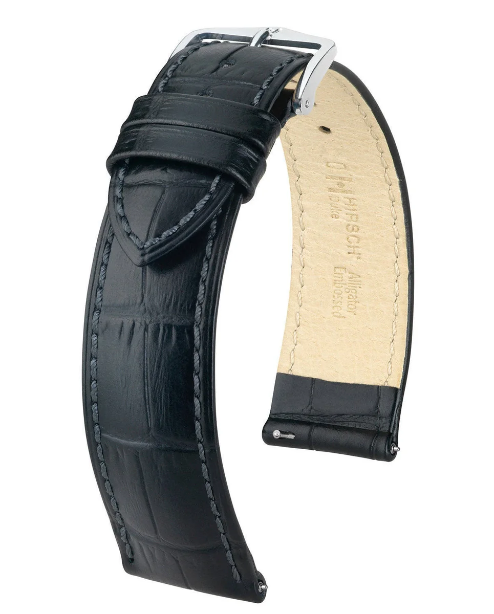 Skórzany wodoodporny pasek do zegarka 21 mm HIRSCH Duke 01028050-2-21