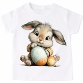 Koszulki dla dziewczynek - Koszulka dla dziecka z zajączkiem - wzór zajączek60-48 - miniaturka - grafika 1