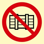 Numery na dom - Oznaczenie "Nie zastawiać" 15 x 15 - miniaturka - grafika 1