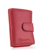 Portfele - Betlewski, Portfel skórzany damski, czerwony - miniaturka - grafika 1