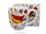 Kubki - Porcelanowy Kubek Kubas XXL 1 L Kolorowy ptak DUO - miniaturka - grafika 1