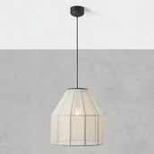 Lampy sufitowe - Markslöjd Lampa wisząca Aiko, możliwość ściemniania, kremowy / amber, salon / jadalnia, tkanina / materiał / jedwab - miniaturka - grafika 1