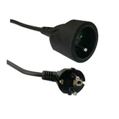 Przedłużacze i rozgałęźniki - Przedłużacz 1-gniazdowy z uziemieniem PS03B 3 m czarny DPM - miniaturka - grafika 1