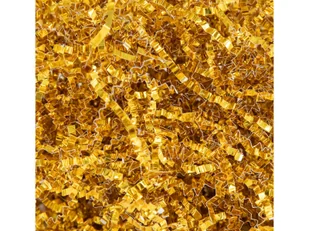 Wypełniacz do prezentów karbowany metalizowany - złoty - 50 g - Opakowania i torebki na prezenty - miniaturka - grafika 1