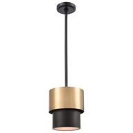 Lampy sufitowe - Coburg D20 lampa wisząca 1xE14 czarna/mosiądz P01777BR - miniaturka - grafika 1