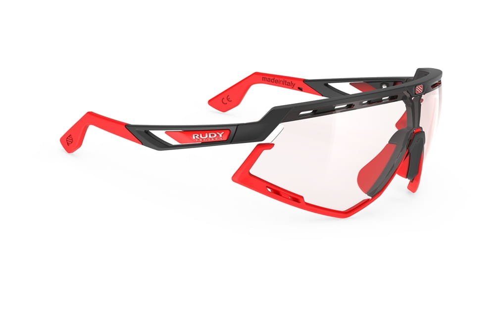 Rudy Project Defender Okulary rowerowe, black matte/red fluo - impactx photochromic 2 red 2020 Okulary sportowe SP527406-0001