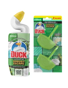 Żel do czyszczenia WC 750 ml + Podwójna zawieszka barwiąca wodę na zielono Duck Garden Escape - Środki do WC - miniaturka - grafika 1
