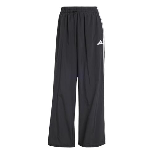adidas Kobiety ESSENTIALS 3-STRIPES LIFESTYLE WOVEN PARACHUTE PANTS, Black/White, S