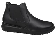 Botki damskie - Włoskie Trzewiki Botki IMAC 656020 1400/011 H Czarne Black na Zamek Extra Wide - miniaturka - grafika 1