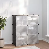 Szafki na buty - Lumarko Stojak na buty, czarny, 84,5x31x93,5 cm, PP - miniaturka - grafika 1