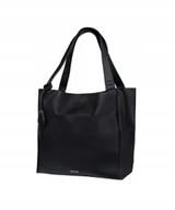 Torebki damskie - Torebka Damska Shopper Na Ramię Duża Mieści A4 PUCCINI Czarna BML030 1 - miniaturka - grafika 1