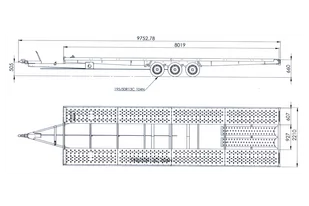 LAWETA TRZYOSIOWA LOHR 800X230 UNITRAILER UNIPLAT 800/3 S DMC 3500 KG - Przyczepy - miniaturka - grafika 2