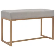 Ławki do przedpokoju - vidaXL Ławka, 80 cm, szara, aksamitna vidaXL - miniaturka - grafika 1
