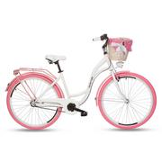 Rowery - GOETZE Style 3B 28 cali Damski Biało-różowy - miniaturka - grafika 1