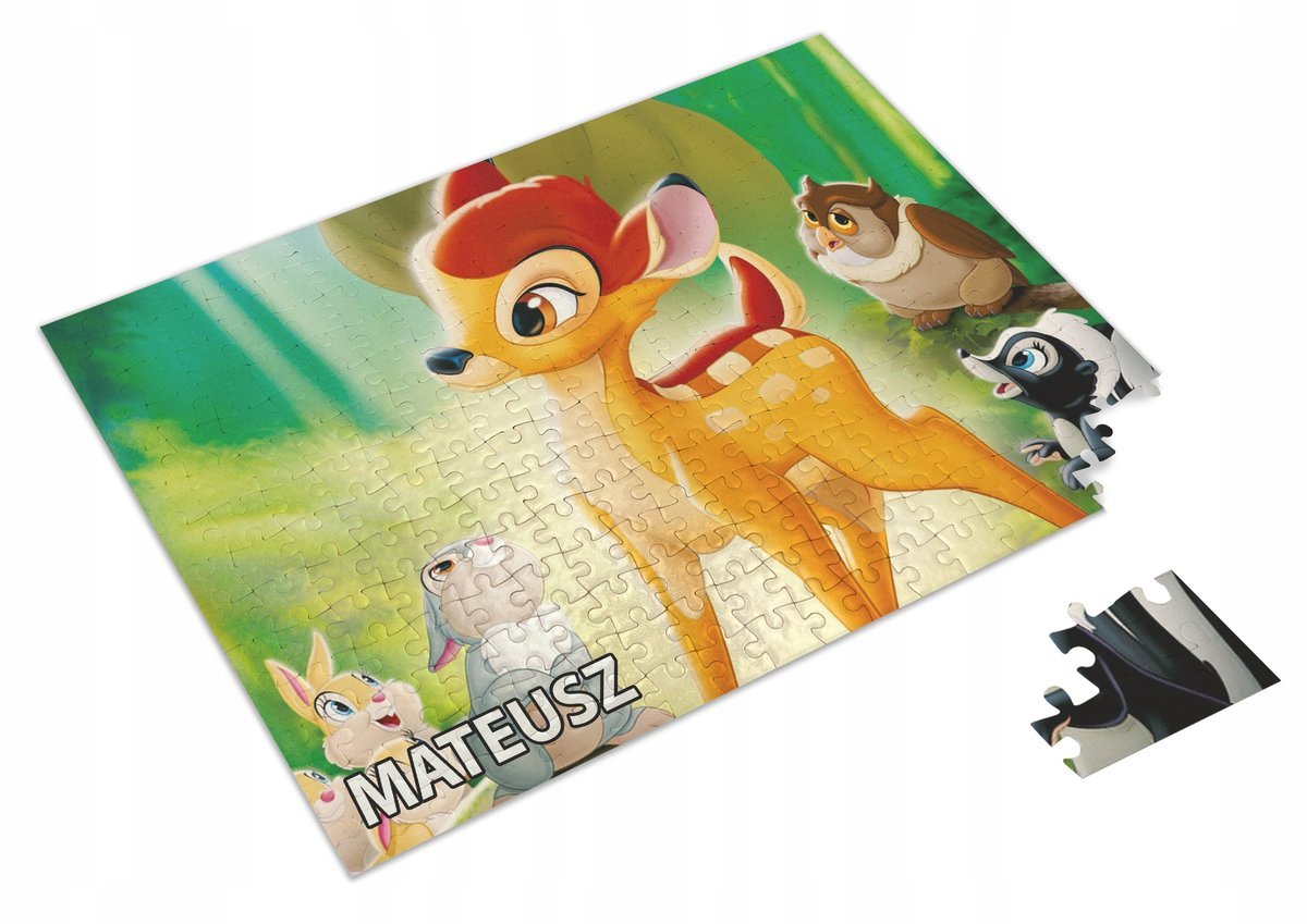 Puzzle BAMBI JELONEK A3 252 el z Nadrukiem Twoje IMIĘ + Pudełko 13