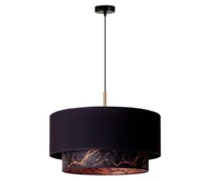 Lampy sufitowe - Duolla - Żyrandol na lince NANTES 1xE27/15W/230V śr. 45 cm czarny/miedź - miniaturka - grafika 1