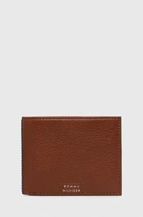Tommy Hilfiger portfel skórzany męski kolor brązowy - Portfele - miniaturka - grafika 1